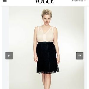 Gorgeous Isabel Toledo black and pink lace dress